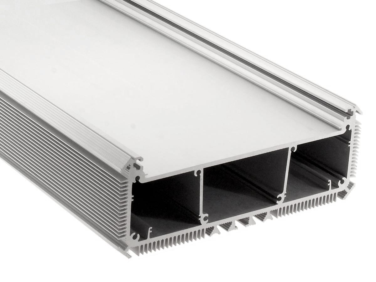 Sujección montaje para led perfil pared aluminio anodizado Slv