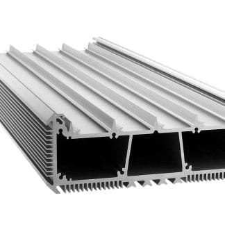 LED Kühlkörper Aluminiumprofil SVETOCH LED Heatsink mit Führungsschienen für LED Streifen, Schutzscheibe und Befestigung an Wand und Decke mit Kühlrippen zur Wärmeableitung