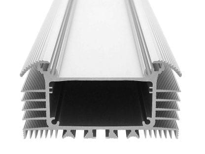 Průřez hliníkovým profilem LED SVETOCH UNIVERSE PLANE pro LED osvětlení v průmyslu a obchodu